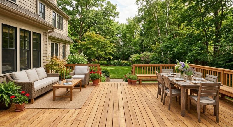 Wooden Patio Installation in Worcester, MA